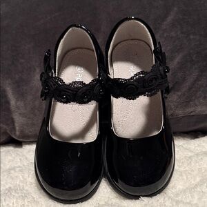 Elegant Black Kids Dress Shoes